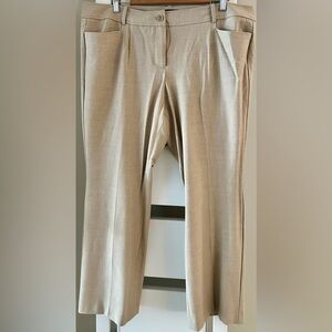Talbots Beige Straight-Leg “Signature” Trousers